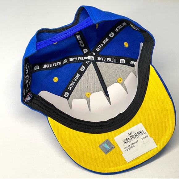 Ultra Game Men’s NBA Golden State Warriors Adjustable Basketball Hat Blue New - Picture 9 of 14